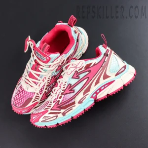 Off-White Be Right Back Fishnet Sneakers 'ROSE RED - CELESTE'