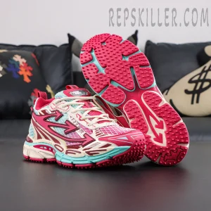 Off-White Be Right Back Fishnet Sneakers 'ROSE RED - CELESTE'