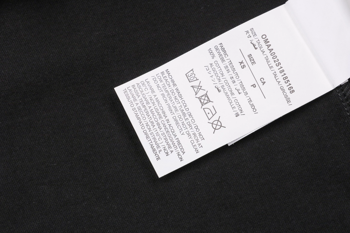 Off-White Spray Arrow “99” T-Shirt Wash label