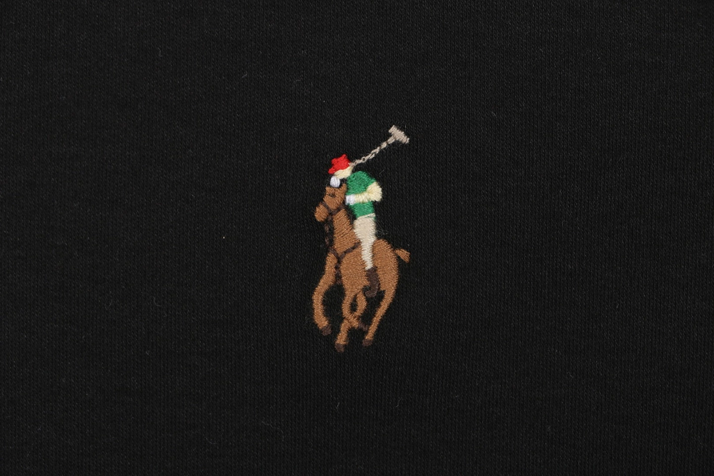 Ralph Lauren Color Logo Embroidery Polo T-Shirt Black Brand