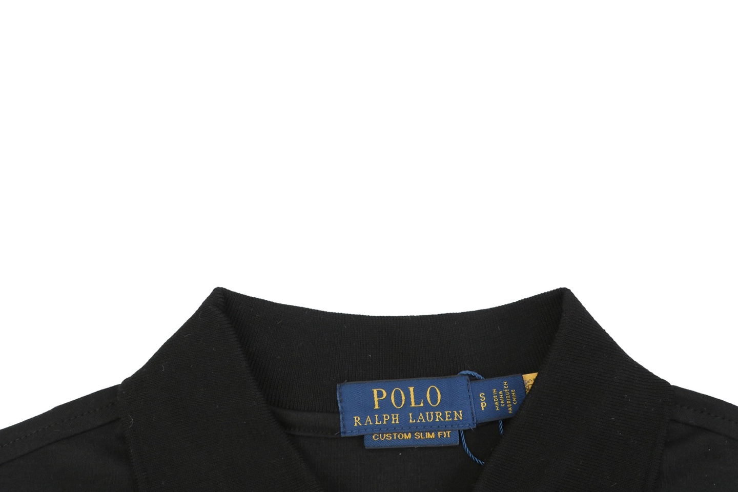 Ralph Lauren Color Logo Embroidery Polo T-Shirt Black Collar