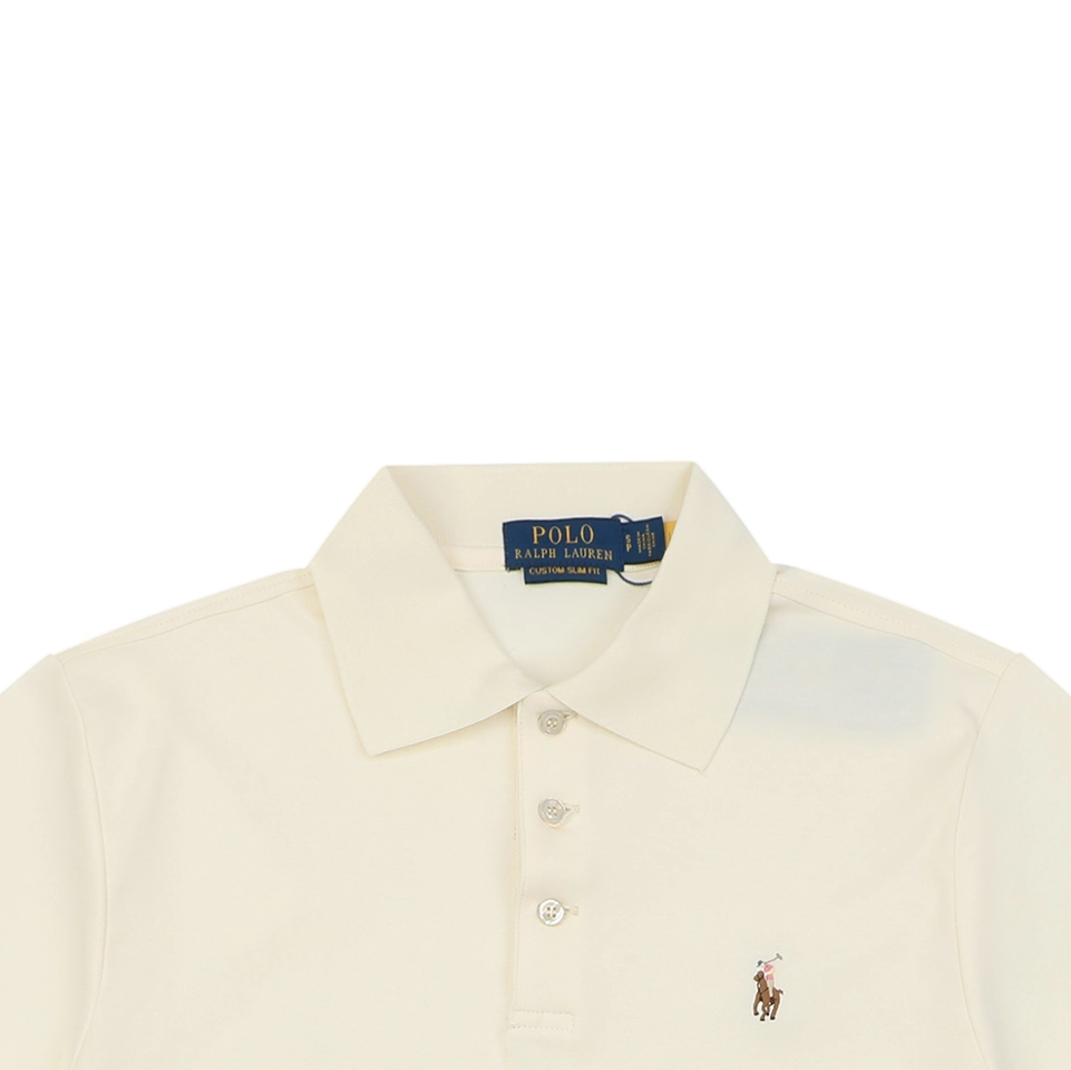 Ralph Lauren Color Logo Embroidery Polo T-Shirt Beige