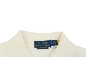 Ralph Lauren Color Logo Embroidery Polo T-Shirt Beige Collar