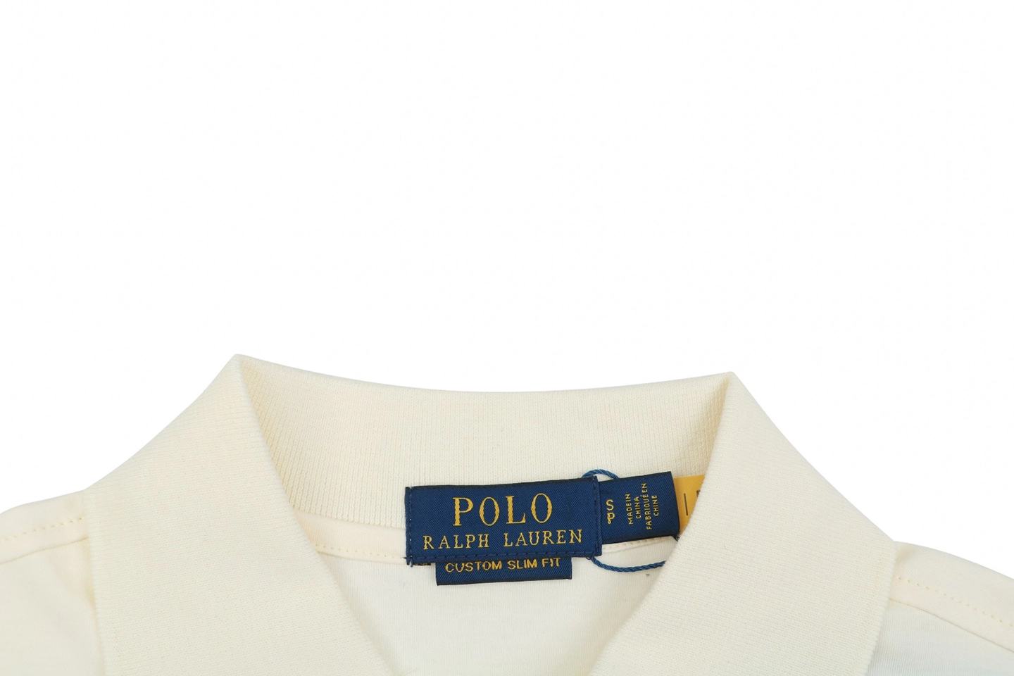 Ralph Lauren Color Logo Embroidery Polo T-Shirt Beige Collar
