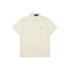 Ralph Lauren Color Logo Embroidery Polo T-Shirt (Beige/Black)