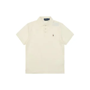 Ralph Lauren Color Logo Embroidery Polo T-Shirt Beige Front view