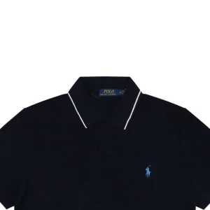 Ralph Lauren Contrast Collar Pony Polo T-Shirt Black