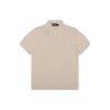 Ralph Lauren Contrast Collar Pony Polo T-Shirt (Khaki/Black)