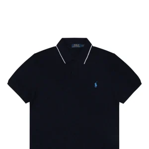 Ralph Lauren Contrast Collar Pony Polo T-Shirt Black