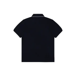 Ralph Lauren Contrast Collar Pony Polo T-Shirt Black Back view