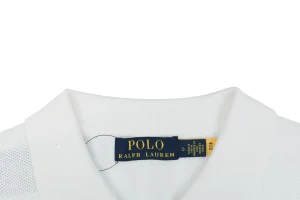 Ralph Lauren N3 Pocket Pony Logo Jacquard T-Shirt White Collar