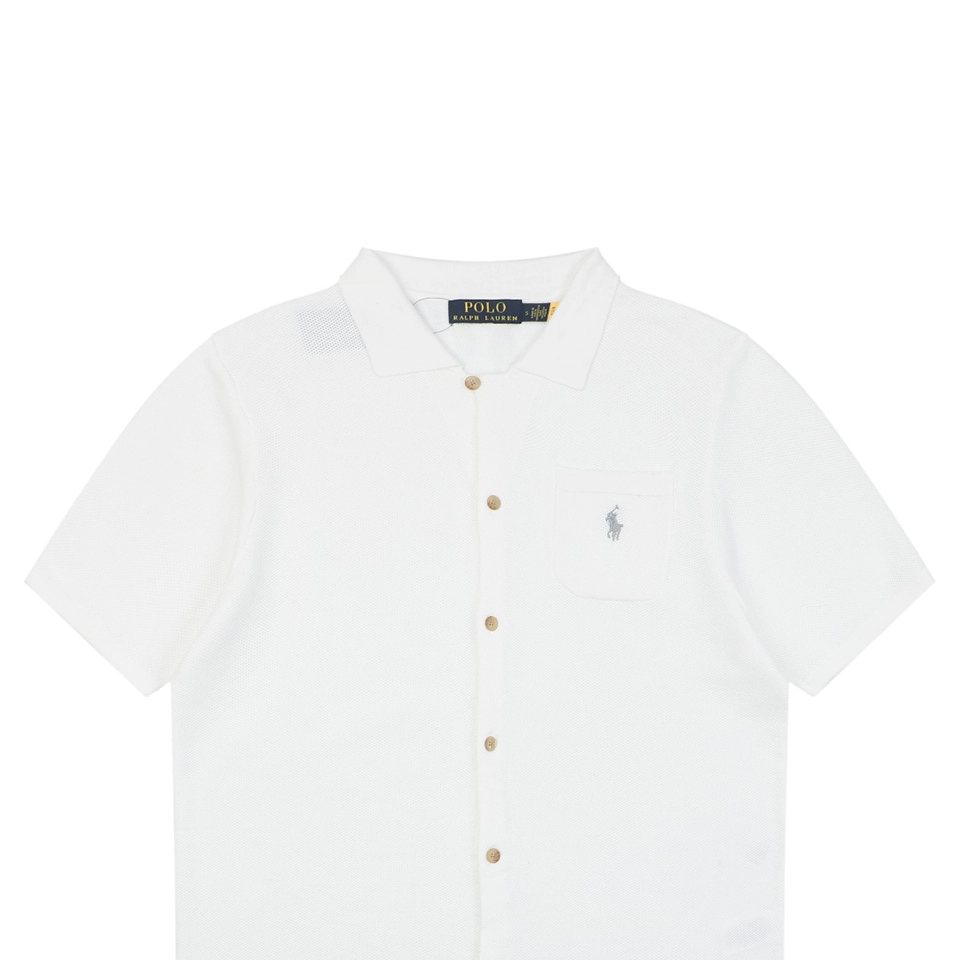 Ralph Lauren N3 Pocket Pony Logo Jacquard T-Shirt White