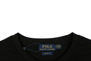 Ralph Lauren Polo Bear Graphic T-Shirt Black Collar