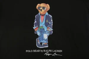Ralph Lauren Polo Bear Graphic T-Shirt Black Front Print