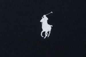 Ralph Lauren Pony Jacquard Henley Knit T-Shirt Black Brand