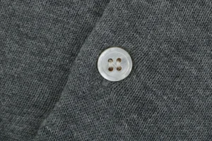 Ralph Lauren Pony Jacquard Henley Knit T-Shirt Grey Button