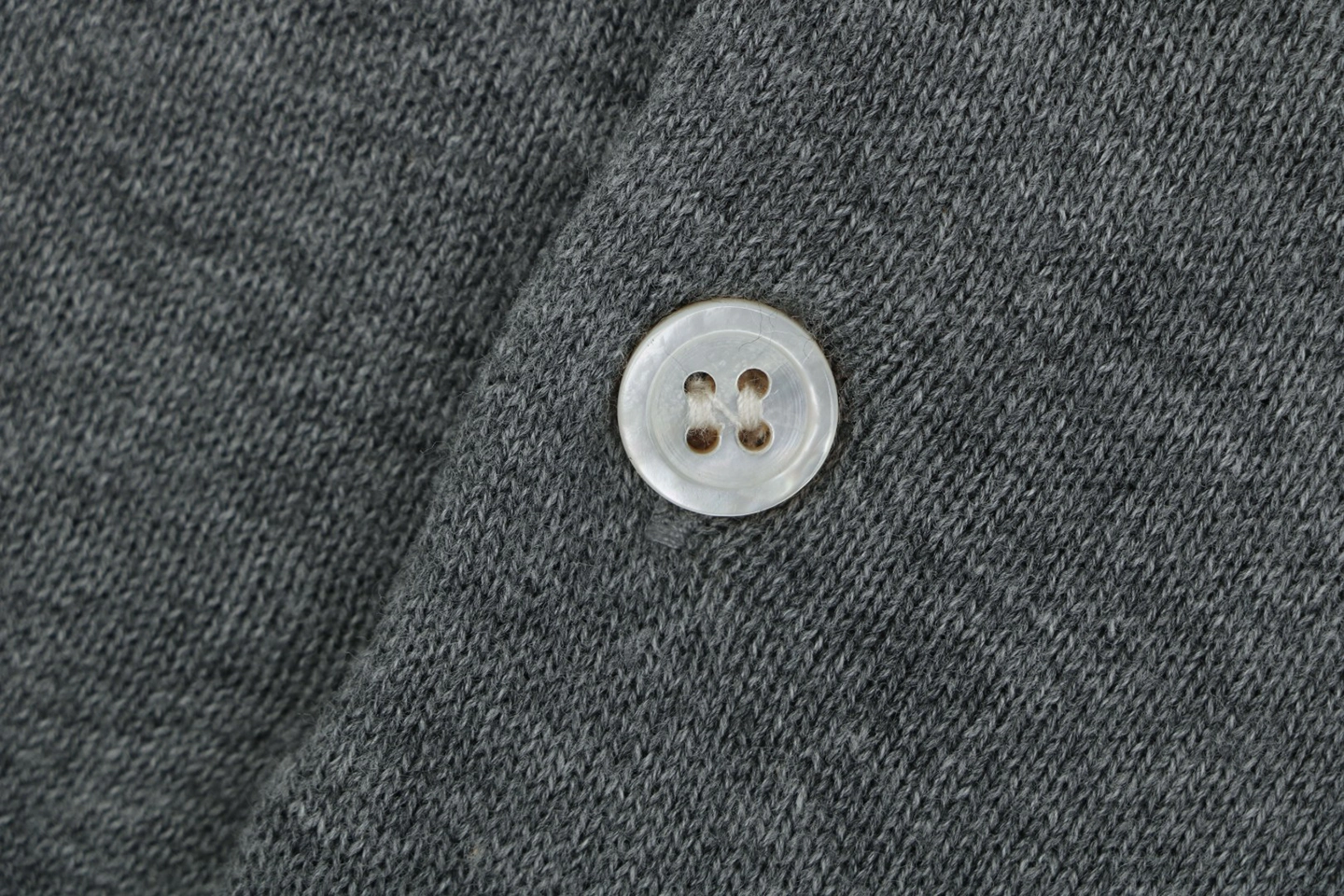 Ralph Lauren Pony Jacquard Henley Knit T-Shirt Grey Button