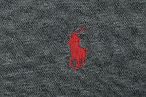 Ralph Lauren Pony Jacquard Henley Knit T-Shirt Grey Brand