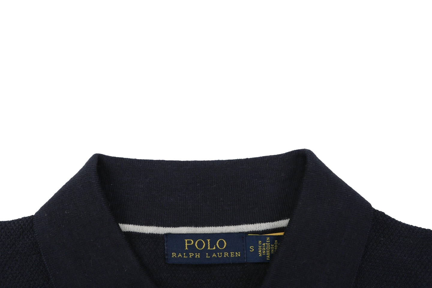 Ralph Lauren Pony Logo Button Placket Polo T-Shirt Black Collar