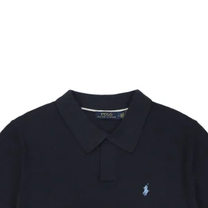 Ralph Lauren Pony Logo Button Placket Polo T-Shirt Black