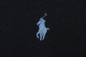 Ralph Lauren Pony Logo Button Placket Polo T-Shirt Black Brand