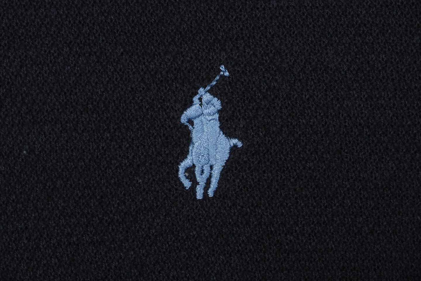 Ralph Lauren Pony Logo Button Placket Polo T-Shirt Black Brand