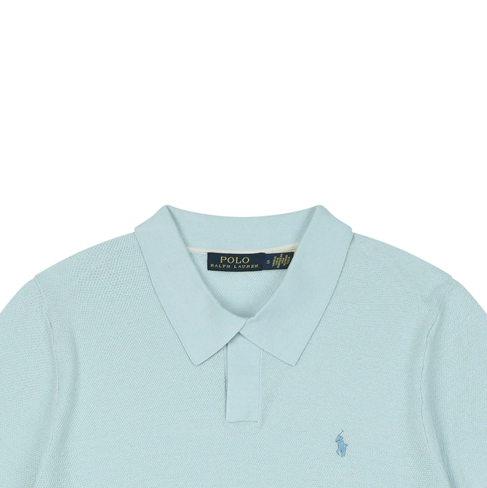 Ralph Lauren Pony Logo Button Placket Polo T-Shirt Green