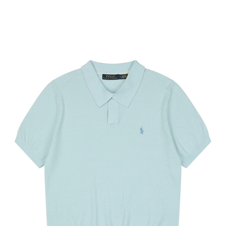 Ralph Lauren Pony Logo Button Placket Polo T-Shirt Green