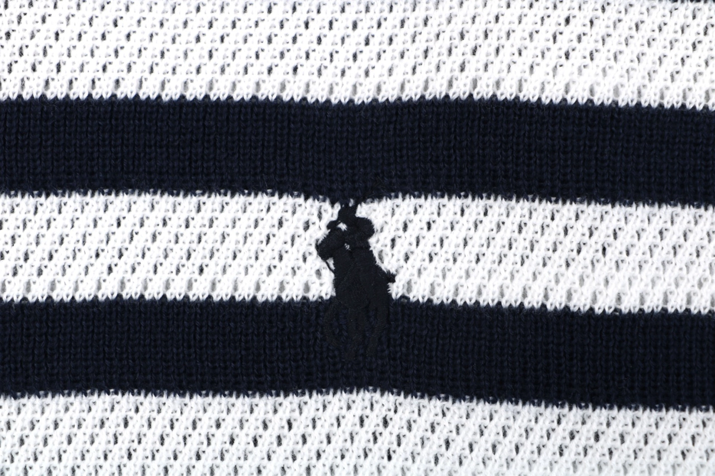 Ralph Lauren Pony Striped Johnny Collar Polo T-Shirt Brand
