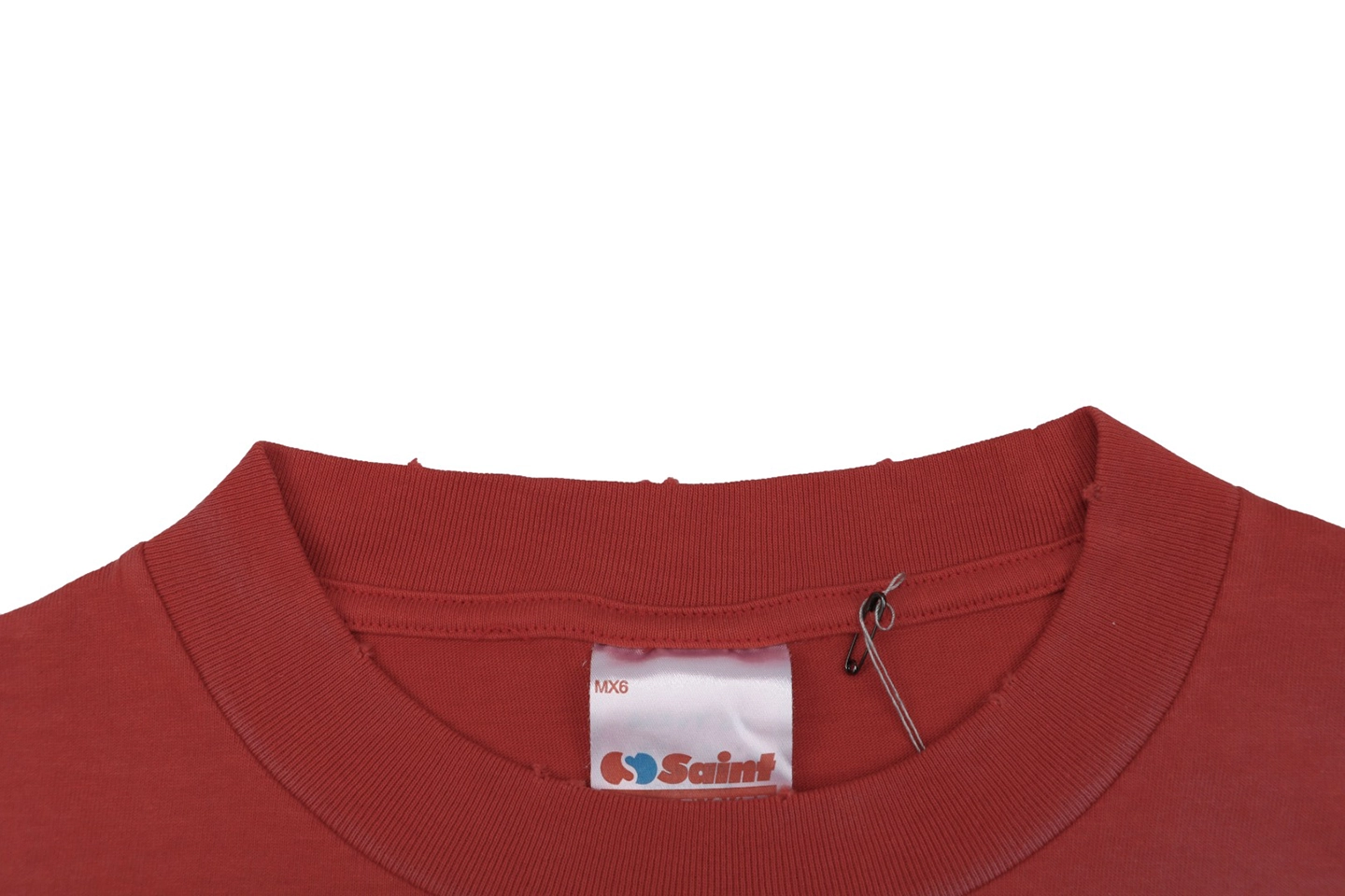 Saint Michael Cloud Lightning Graphic T-Shirt Collar