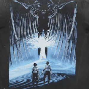 Saint Michael Giant Skeleton Encounter Graphic T-Shirt Front Print