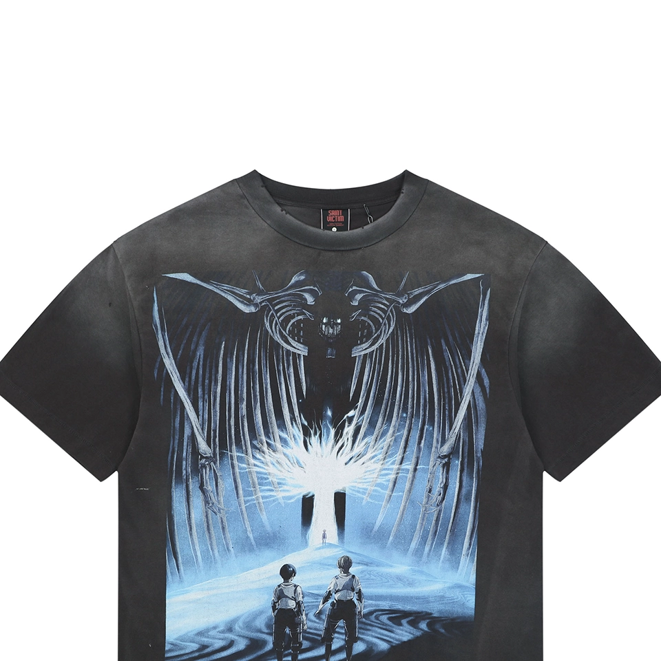 Saint Michael Giant Skeleton Encounter Graphic T-Shirt