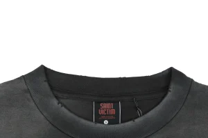 Saint Michael Giant Skeleton Encounter Graphic T-Shirt Collar