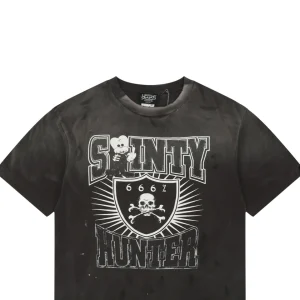Saint Michael Skull Graphic Vintage Washed T-Shirt