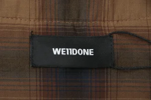 We11done Black & Brown Plaid Layered Shirt Brand label