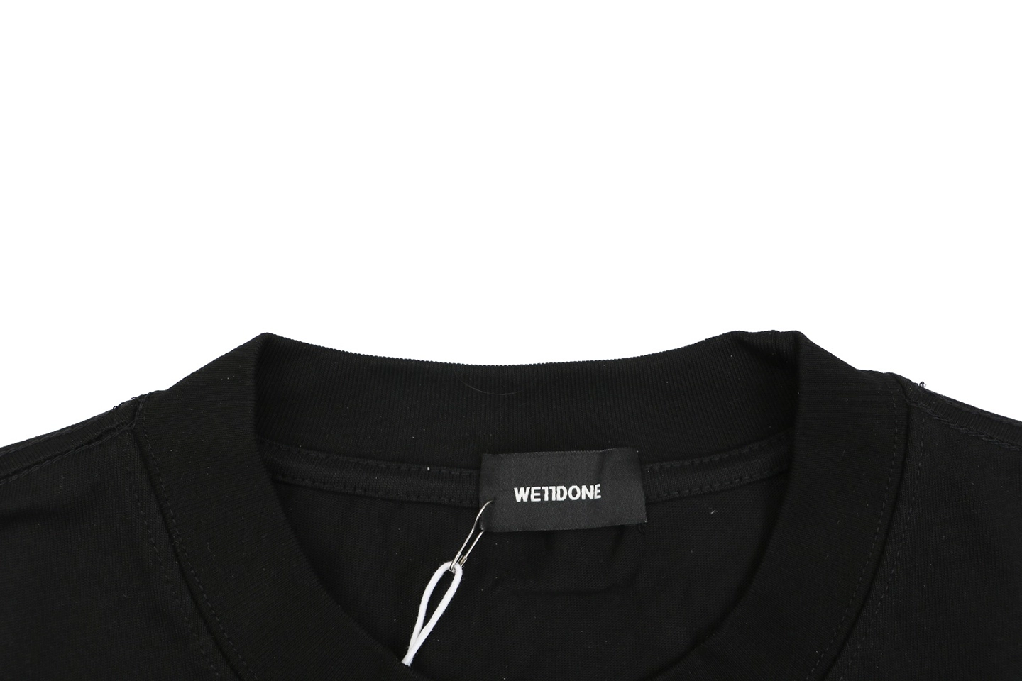 We11done Heart Logo Embroidered T-Shirt Black Collar
