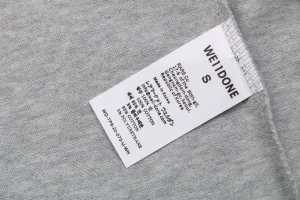 We11done Heart Logo Embroidered T-Shirt Grey Wash label