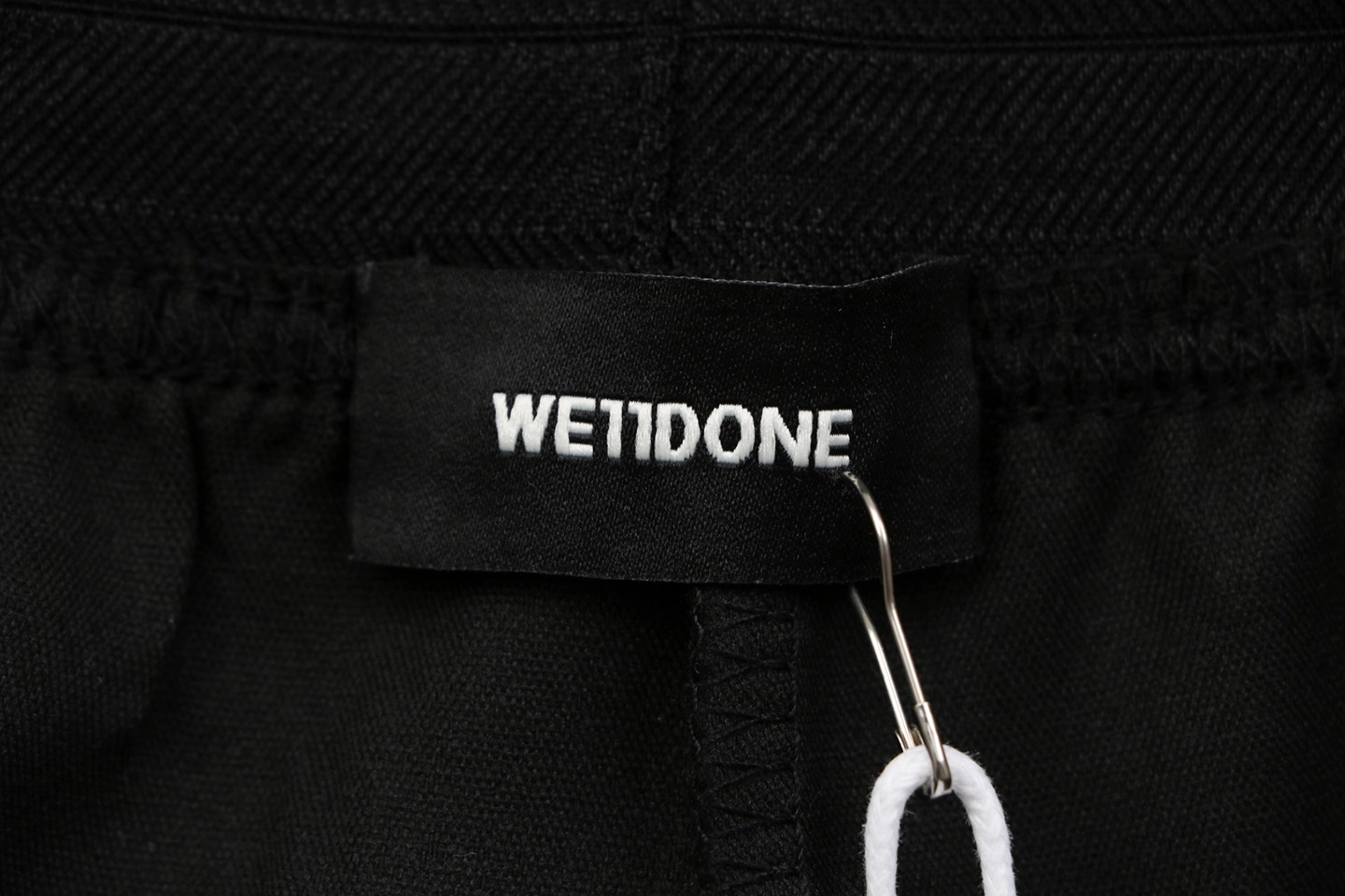 We11done Slash Logo Tailored Wide-Leg Pants Brand label