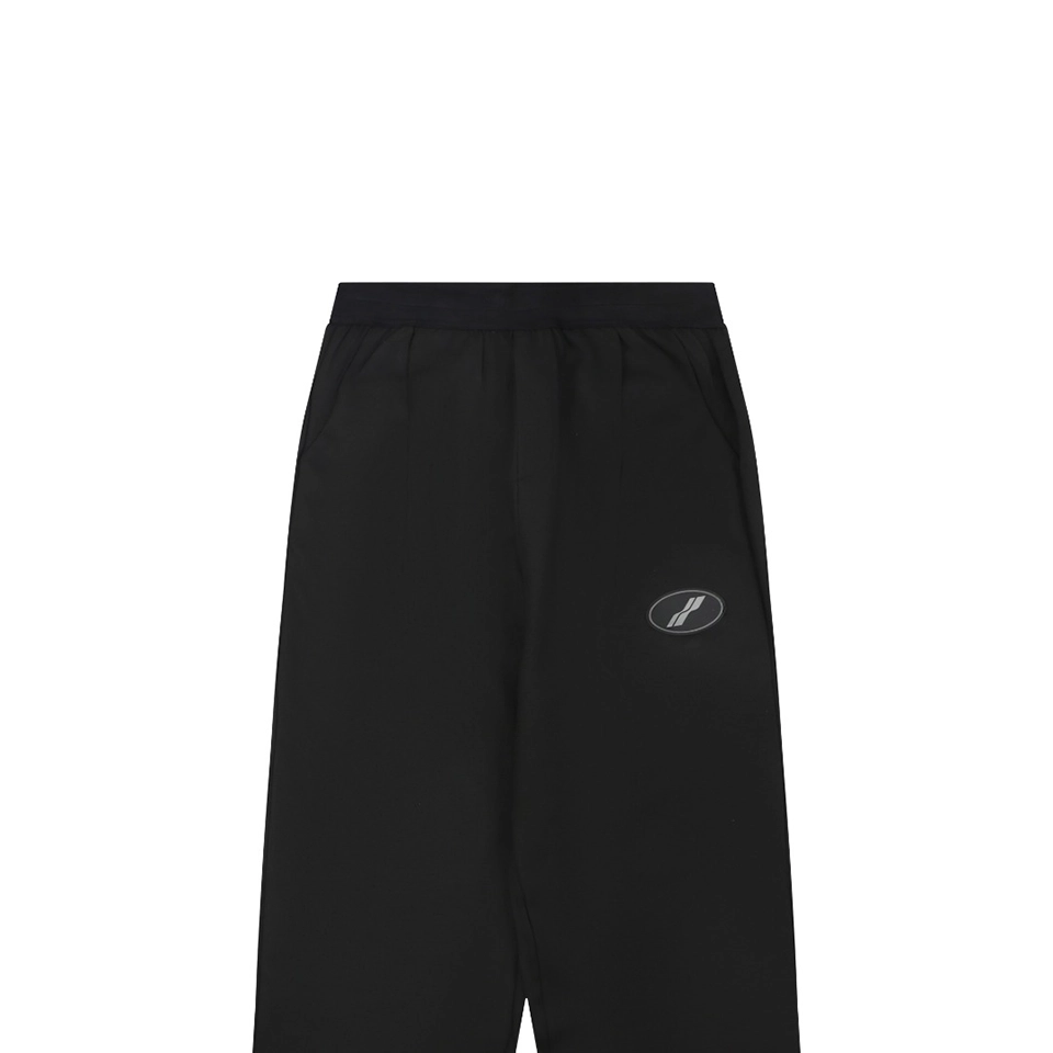 We11done Slash Logo Tailored Wide-Leg Pants Black