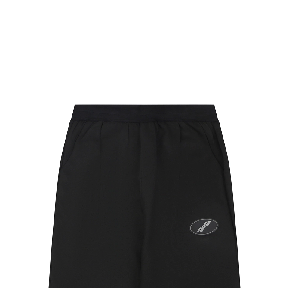 We11done Slash Logo Tailored Wide-Leg Pants Black
