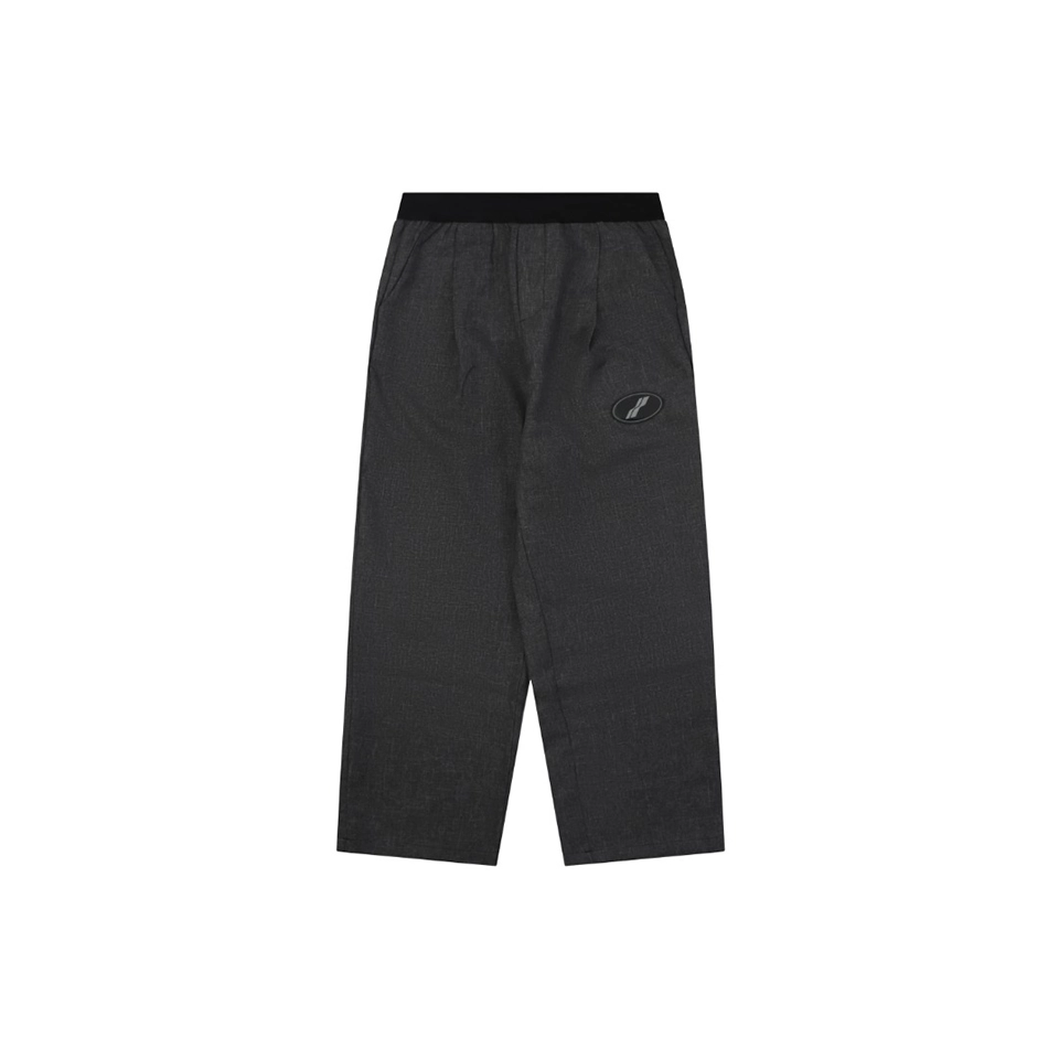 We11done Slash Logo Tailored Wide-Leg Pants Grey Front view