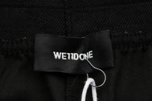 We11done Slash Logo Tailored Wide-Leg Pants Brand label