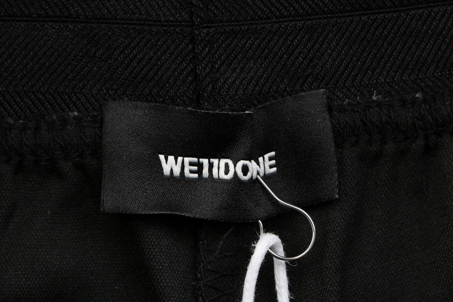 We11done Slash Logo Tailored Wide-Leg Pants Brand label