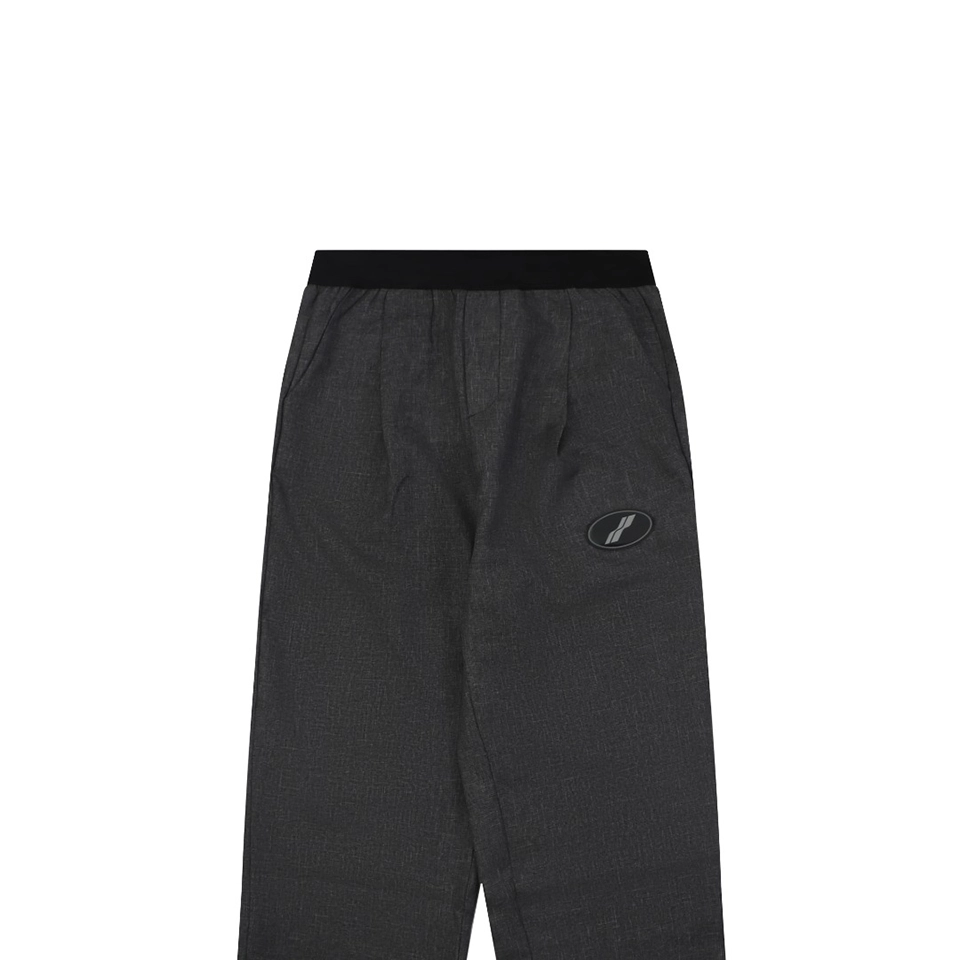 We11done Slash Logo Tailored Wide-Leg Pants Grey