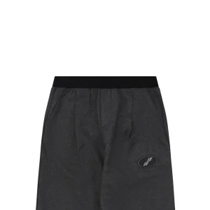 We11done Slash Logo Tailored Wide-Leg Pants Grey
