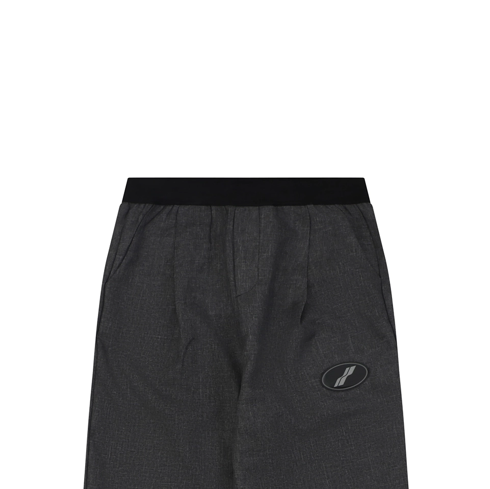 We11done Slash Logo Tailored Wide-Leg Pants Grey