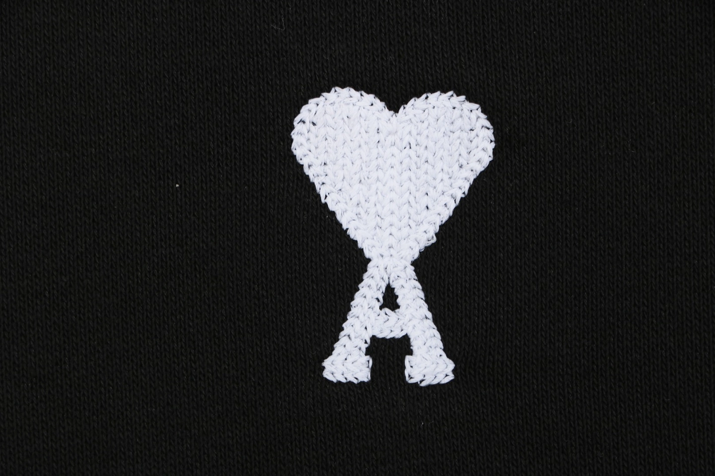 AMI de Coeur Embroidered Zip-Up Hoodie Black Brand