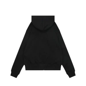 AMI de Coeur Embroidered Zip-Up Hoodie Black Back view