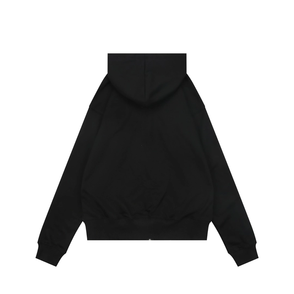 AMI de Coeur Embroidered Zip-Up Hoodie Black Back view