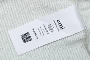 AMI de Coeur Embroidered Zip-Up Hoodie Grey Wash label
